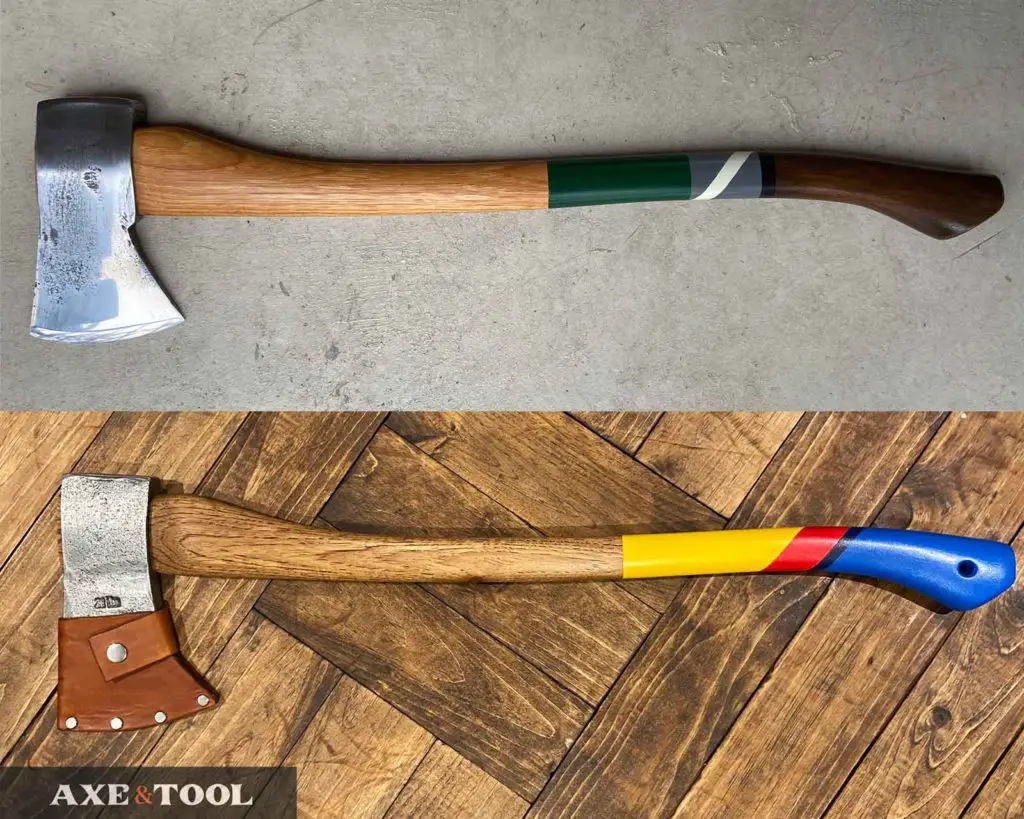 Custom painted axe handles