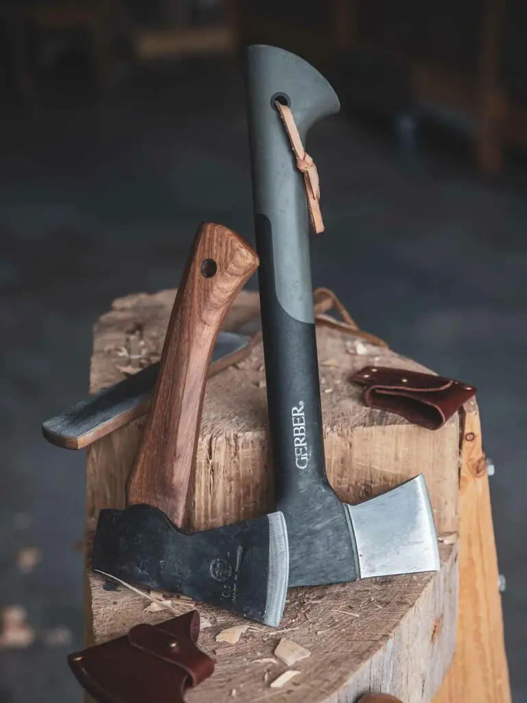 two hatchets used for carving