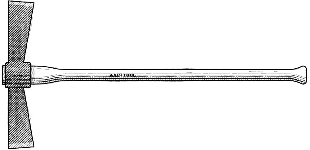Diagram of a asphalt axe
