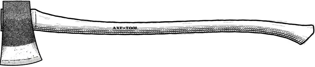 Diagram of a chopping axe