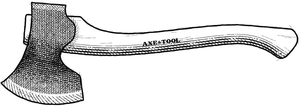 Diagram of a carving axe