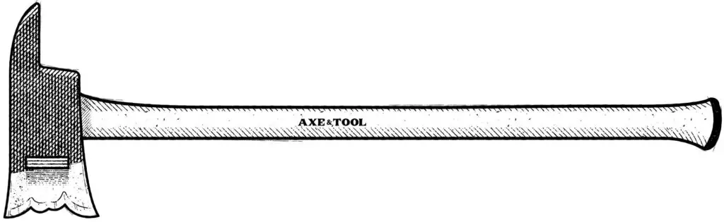 Diagram of a aircraft rescue axe
