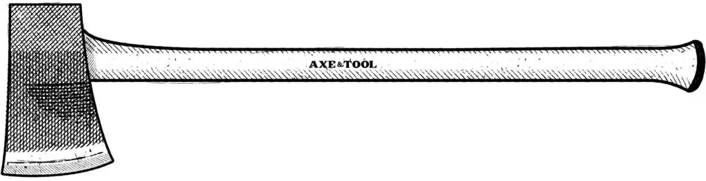 Diagram of a flathead fire axe