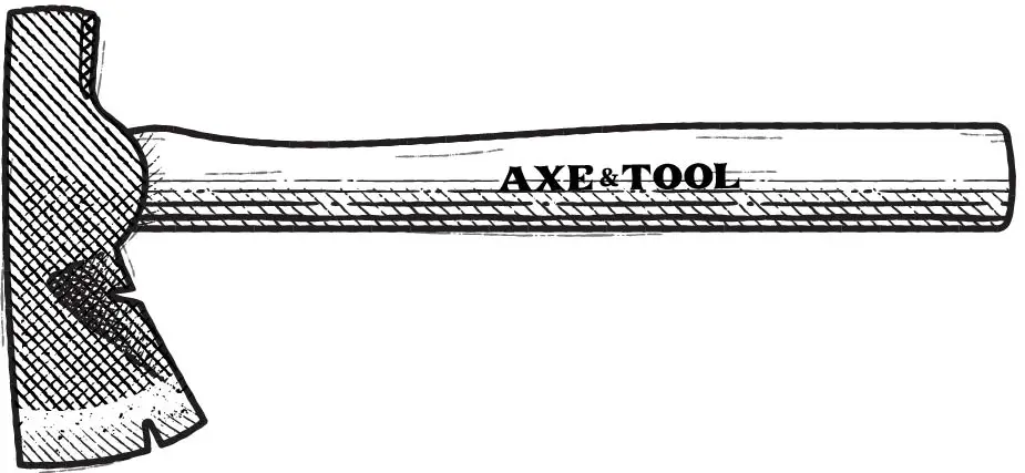 Diagram of a barrel hatchet
