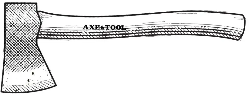 Diagram of a belt axe