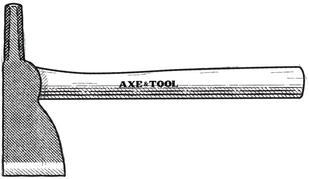 Diagram of a coal miner's hatchet