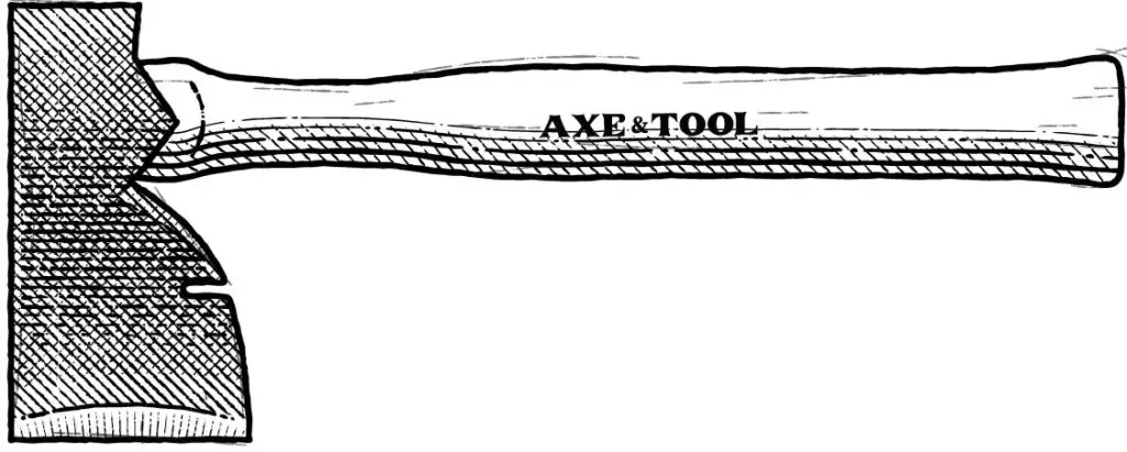 Diagram of a flooring hatchet