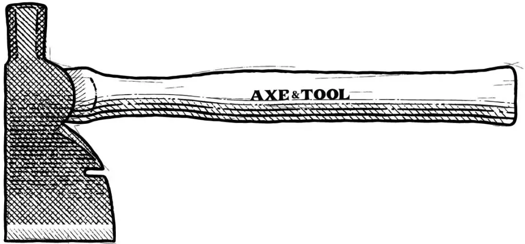 Diagram of a half hatchet