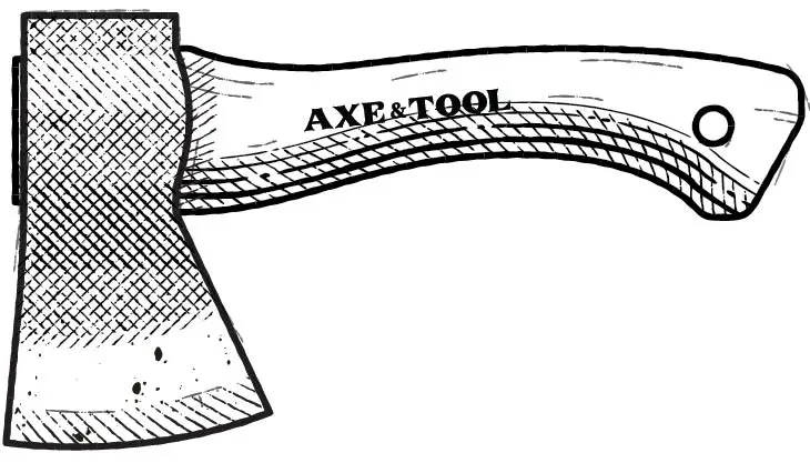 Diagram of a hand hatchet