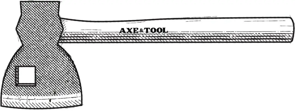 Diagram of a lineman's axe
