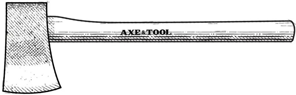 Diagram of a throwing axe
