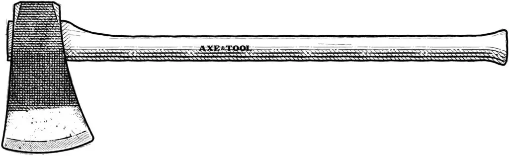 Diagram of a rafting axe