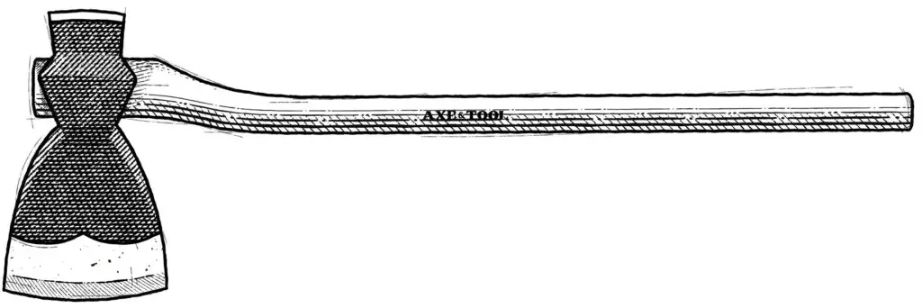 Diagram of a ship carpenter's axe