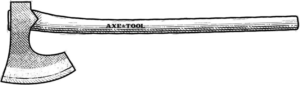 Diagram of a bearded axe