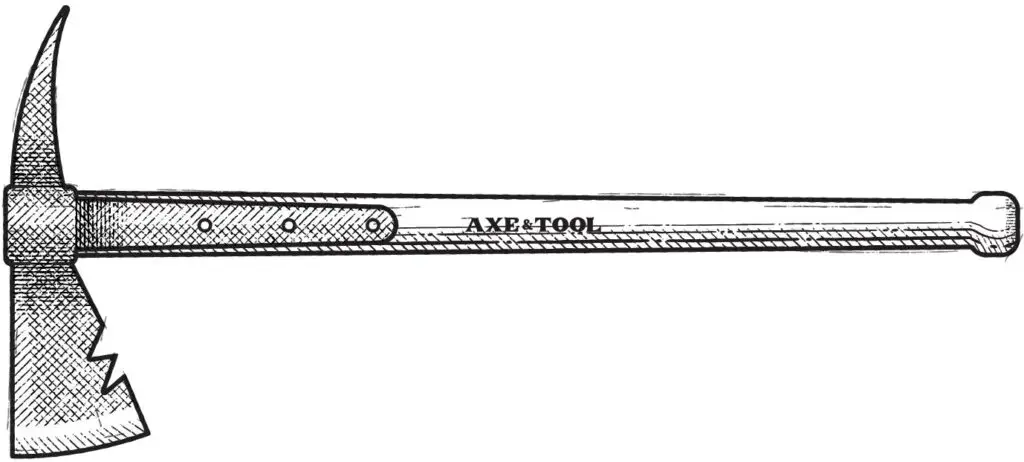 Diagram of a boarding axe