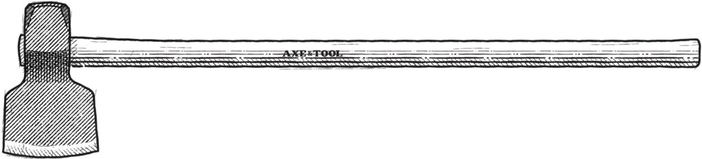 Diagram of a bridge builder's axe
