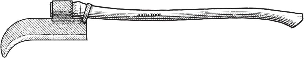 Diagram of a brush axe