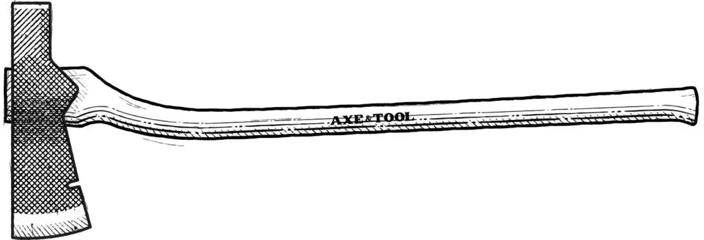Diagram of a coal miners axe