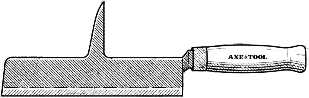 Diagram of a slater's axe