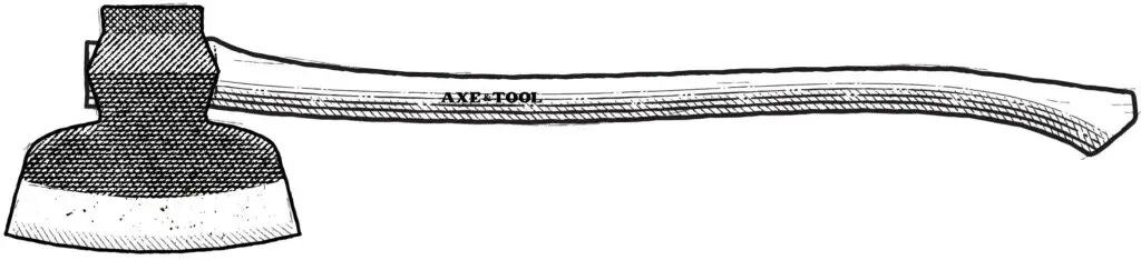 Diagram of a barking axe