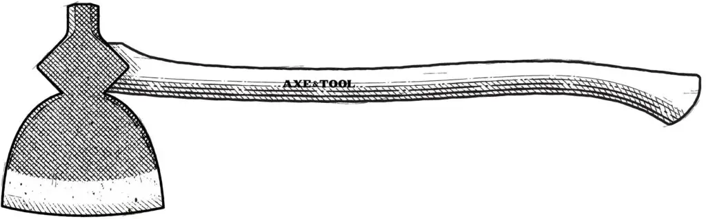 Diagram of a meat splitting axe