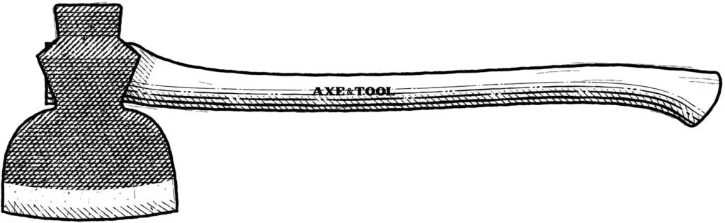 Diagram of a wheelwright's axe