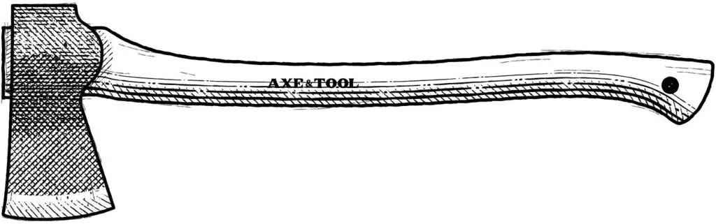 Diagram of a small bushcraft axe