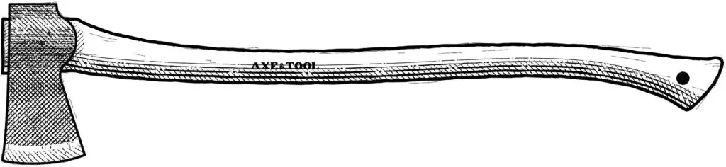 Diagram of a forest axe