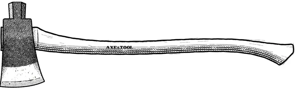 Diagram of a hammer poll axe