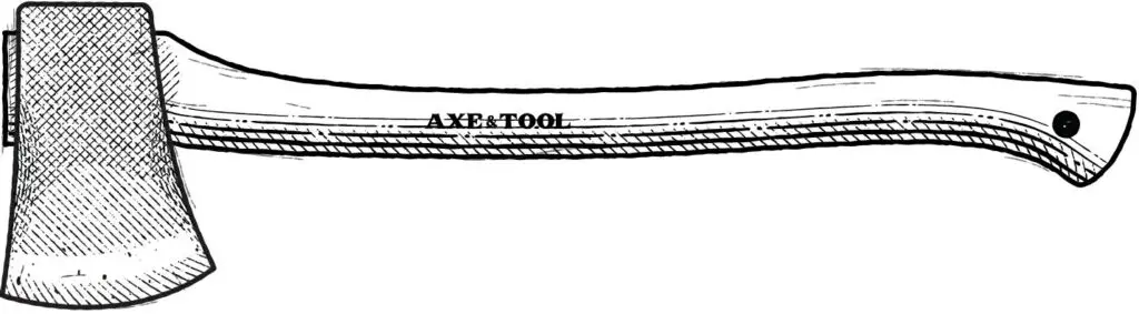Diagram of a house axe