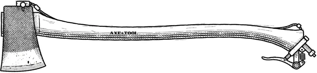 Diagram of a tree poisoning axe