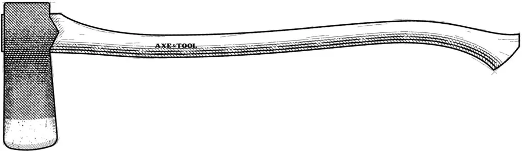 Diagram of a turpentine boxing axe
